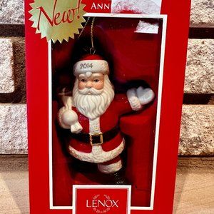 Lenox Annual 2014 Santa Christmas Ornament NIB